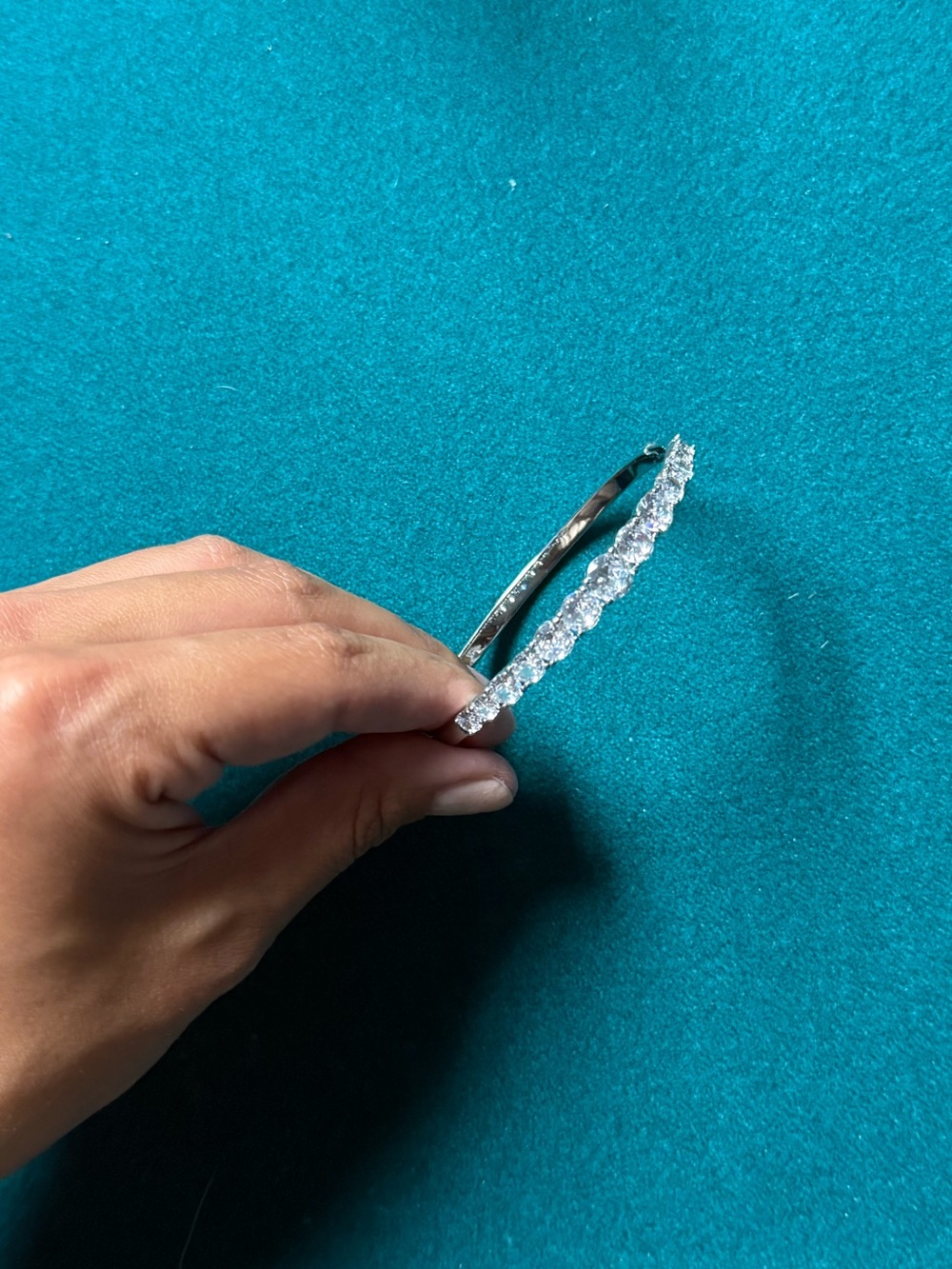Nordstrom Cubic Zirconia Silver Bangle